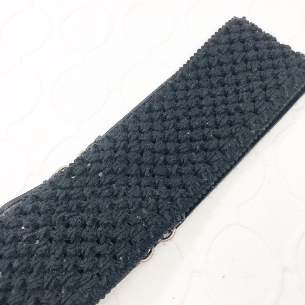 Knit Leather Belt BoHo Festival Concert S/M - Picture 3 of 3